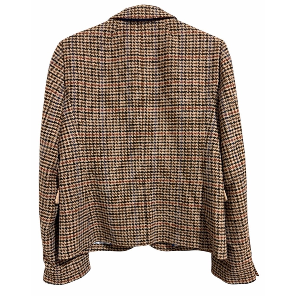 J.Crew Herringbone Wool-Blend Schoolboy Blazer Light Khaki/Brick Women's Size 12 - Picture 2 of 13